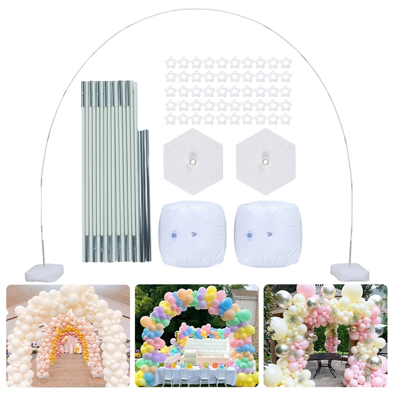 7.2Ft Adjustable Balloon Arch Stand Kit 15 Sections Balloon Display ...