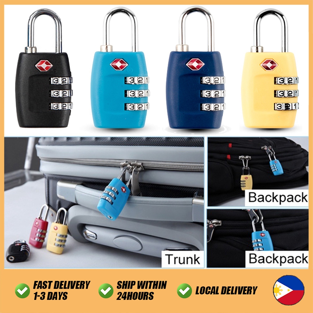 Suitcase TSA Customs Lock TSA Approved Luggage Lock 3 Digit Padlock ...