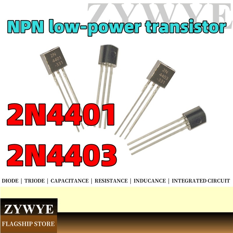 Triode 2N4401 2N4403 NPN Low Power Transistor TO-92 10 Pcs | Shopee ...