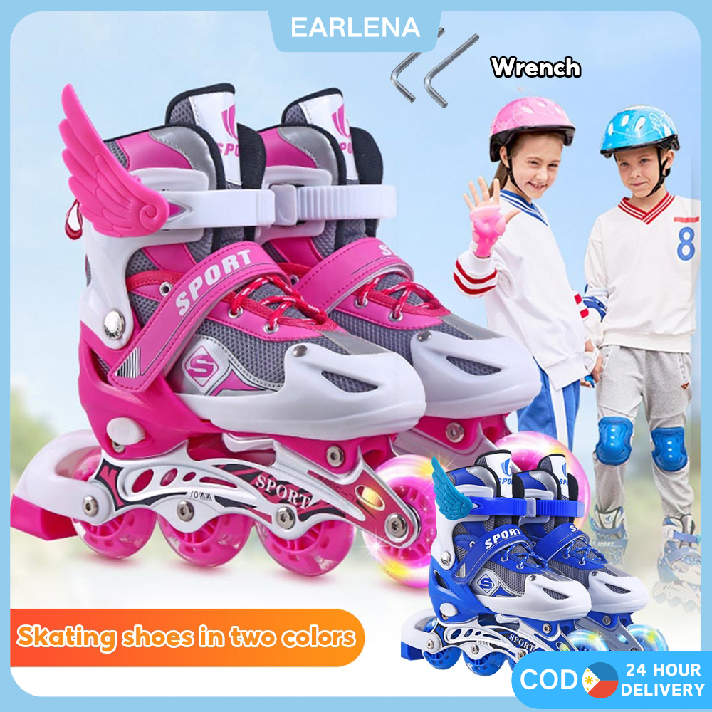 Roller Skates Adjustable Skating Shoes for Kids Roller Skating Shoes Inline  Wheels Roller Blades