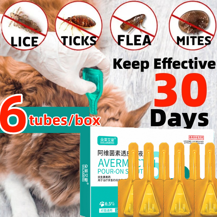 Tick and Flea for Dogs 6tubes/box Anti Tick Garapata Flea Pulgas & Lice ...