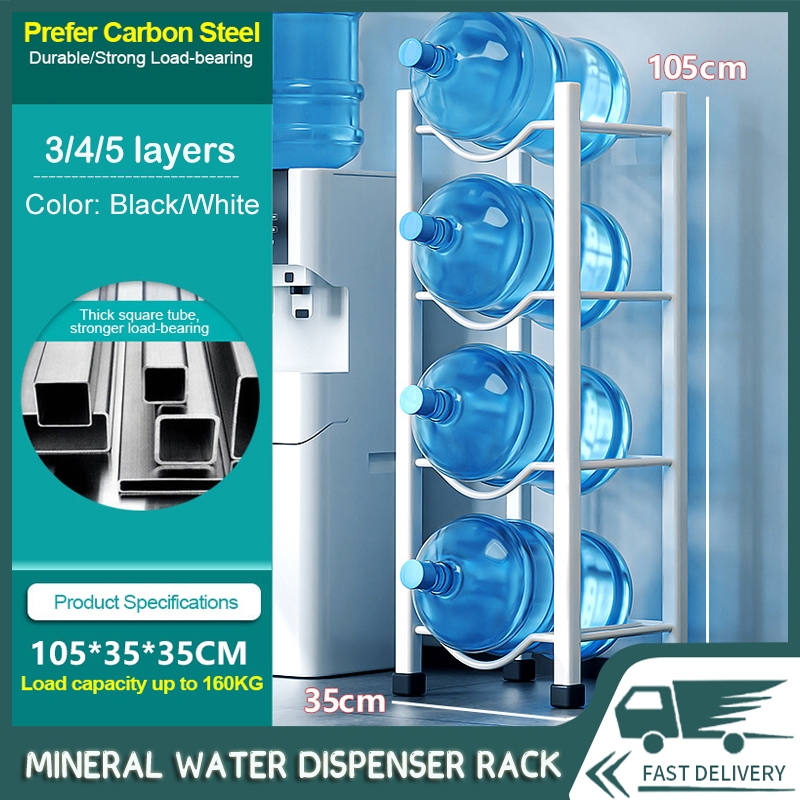 Water Gallon Rack 3/4/5 Layer Mineral Water Rack Carbon Steel Bucket ...