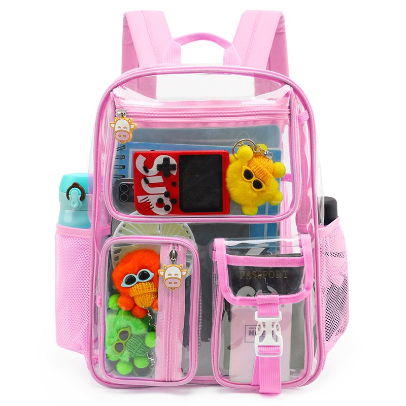 Transparent Transparent Backpack Female High School Student Schoolbag ...