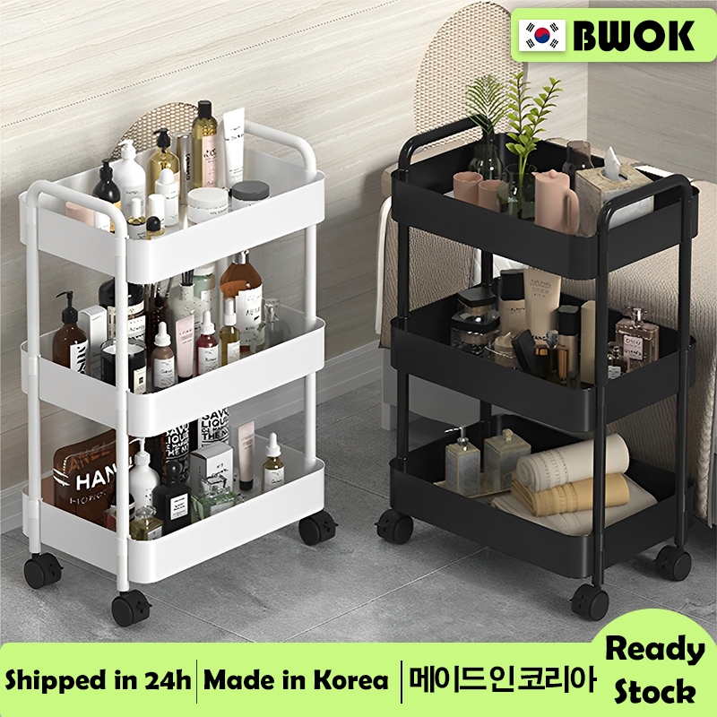 Trolley Cart Organizer Utility Organizer Storage Shelf Moving Rack With ...