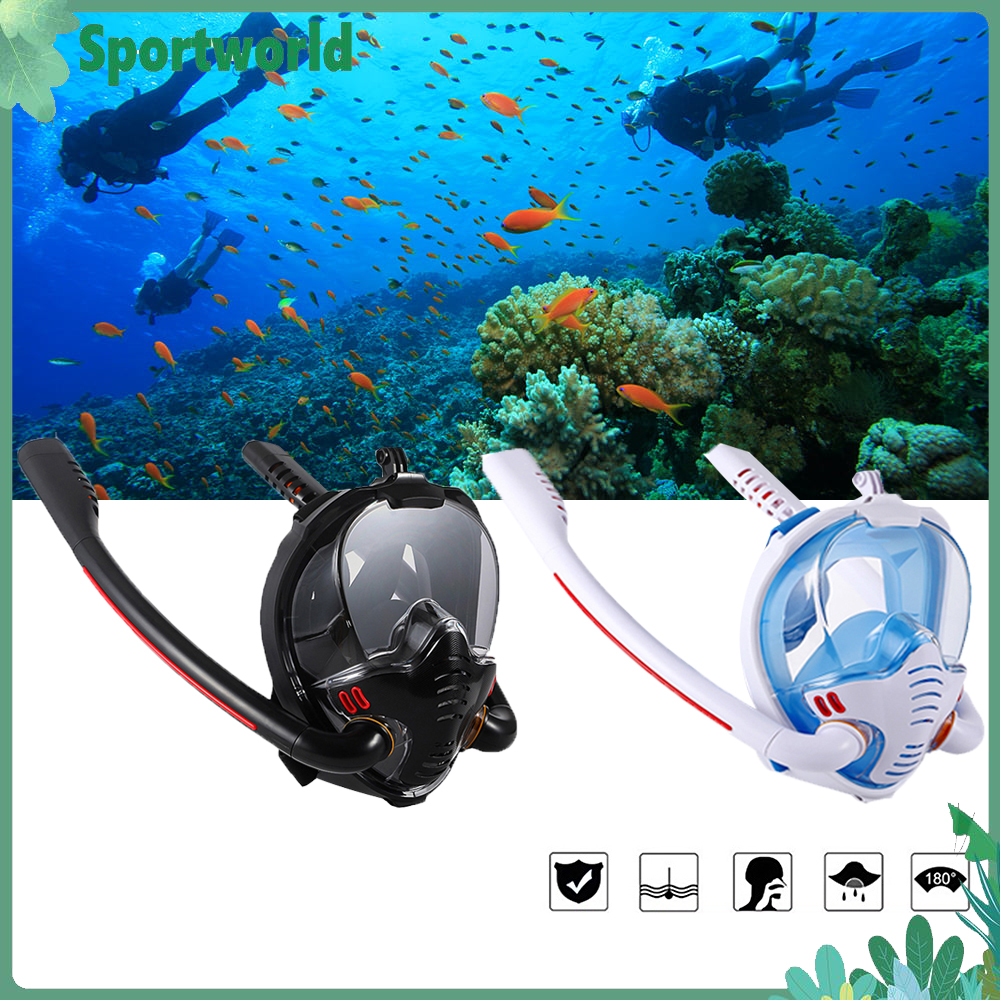 Kids Adults Scuba Full Face Snorkeling Set Diving Swimming Mask Easy ...