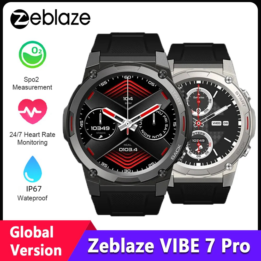 Zeblaze Vibe Pro Smart Watch Men AMOLED Touch Screen
