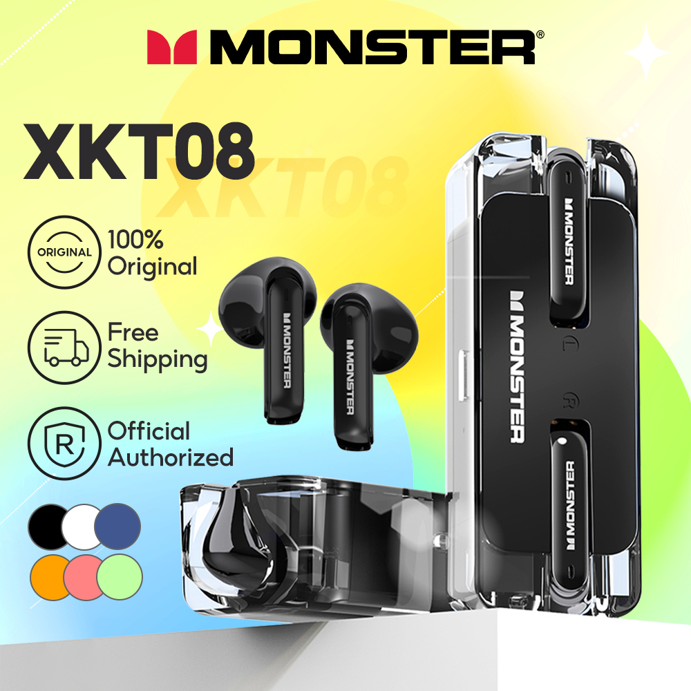 Monster XKT08 TWS Bluetooth 5.3 Earphones Wireless Stereo Smart Touch ...