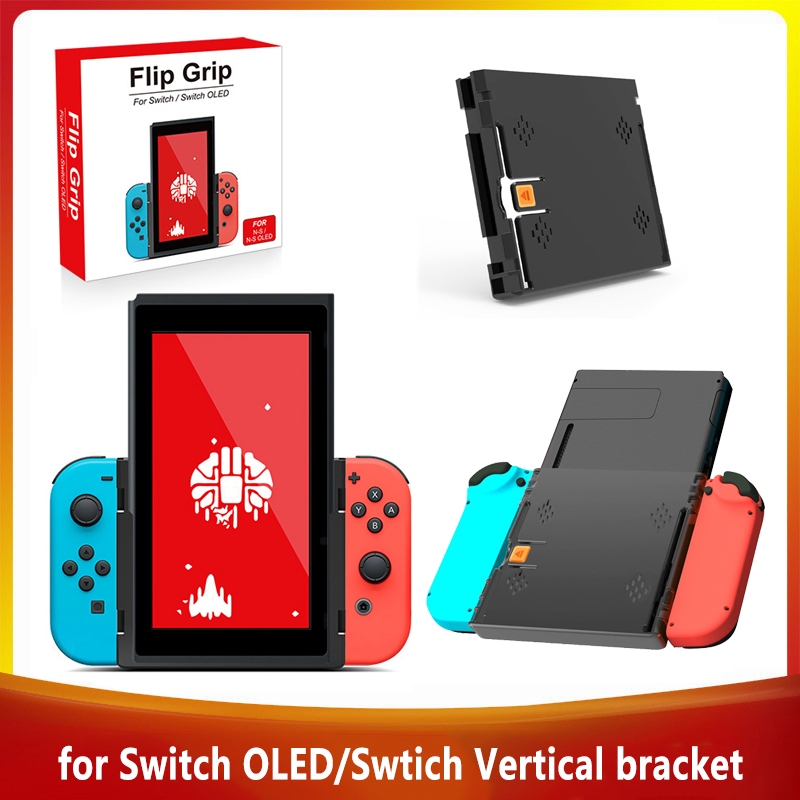 Joy con Grip Stand Flip Grip Vertical Bracket for Nintendo Switch  OLED/Switch Handheld Game Accessories Vertical Mode Stand