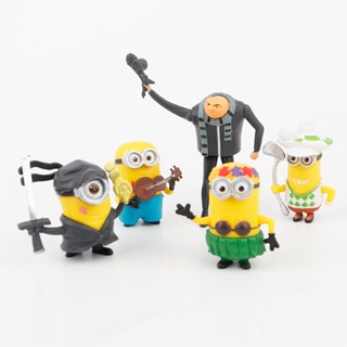 Anime Gru Despicable Me Dolls Miniatures Action Figures Minions Bob ...