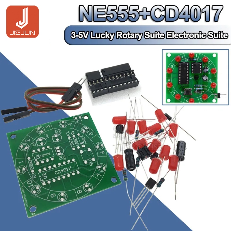 Round 3 Turntable Component Fortune CD4017 NE555 Interesting DIY Kit ...