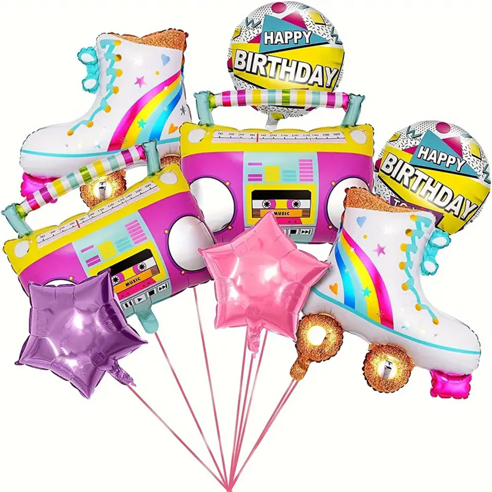 Skating Shoes Balloon Radio Aluminum Film Balloons 80s 90s 22 Inch Disco Foil Balloons Party Balloon for Party Decorations Wedding Anniversary Hip Hop Theme Party Supplies Shopee Philippines