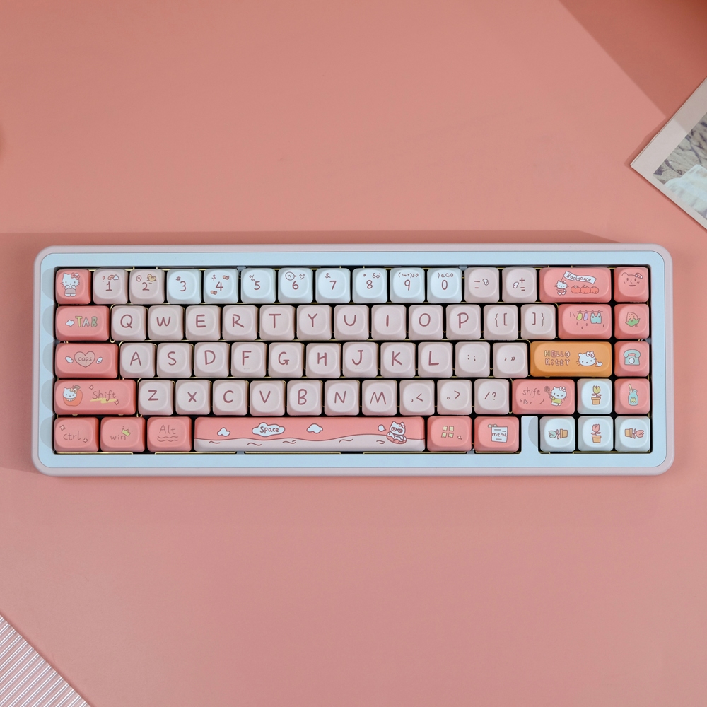 XOA MOA Profile Keycaps Kitty cat Keycaps PBT Dye Sublimation KeyCap ...