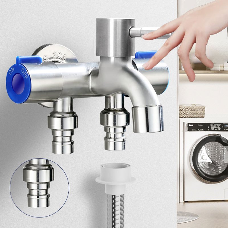 SUS 304 Faucet Three Way Tap for Bathroom Multifunctional Stainless ...