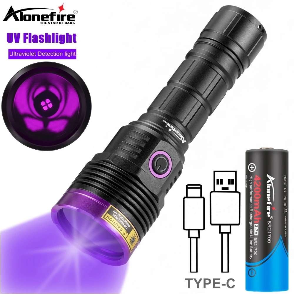 Alonefire SV51 20W UV LED Blacklight Spotlight Flashlight Invisible ink ...