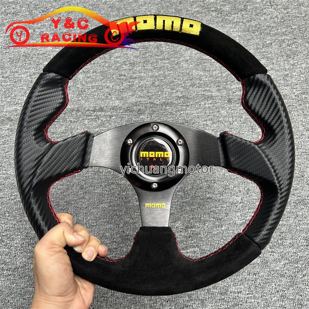 13-inch 14-inch MOMO Frosted Leather Car Modified Steering Wheel ...