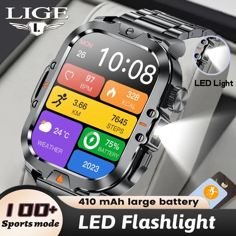 LIGE Smart Watch Original TFT Full Touch Screen With Watch Lighting ...