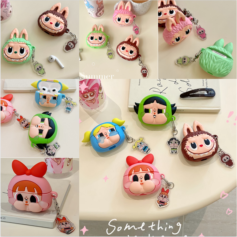 Air Pods 4 Cartoon cute crying baby Powerpuff Girls labubu suitable for ...