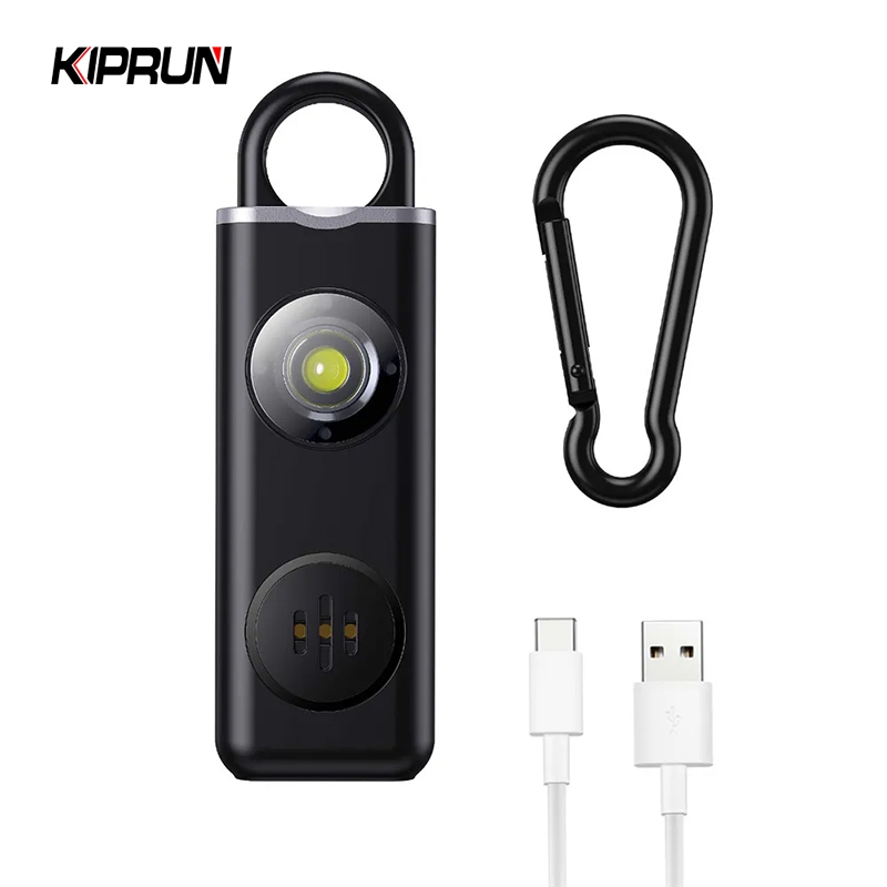 KIPRUN Noise Alarm Keychain, 130db Rechargeable Personal Alarm Keychain ...