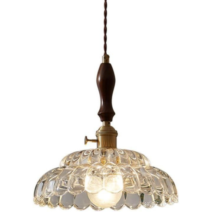 Rustic Drop Ceiling Light Japanese Decor Vintage Glass Pendant Lighting ...