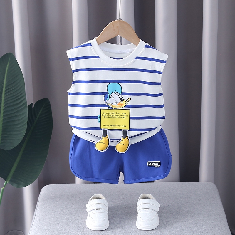 Summer Children Out Clothes Baby Boy Cartoon polo Donald Duck T Shirt Shorts Pants 2Pcs Set Infant Outfit Kids Fashion Toddler Tracksuit Shopee Philippines