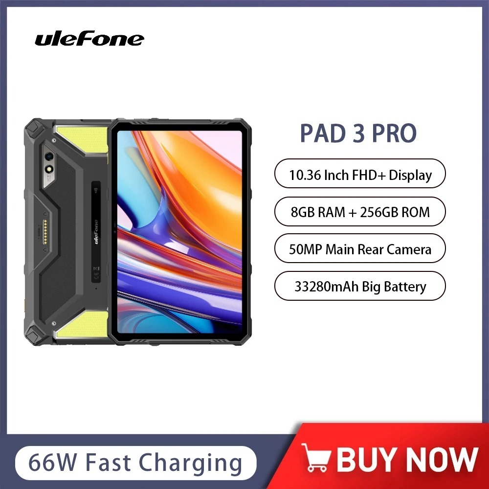 Ulefone Armor Pad 3 Pro Rugged Tablet PC 33280mAh 8GB RAM 256GB ROM ...