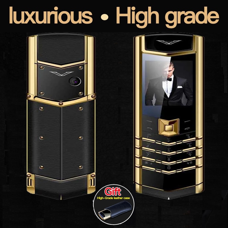New V10 Metal Body Luxury Phone 1.8inch Screen MP3 FM Radio Dual SIM 2G ...