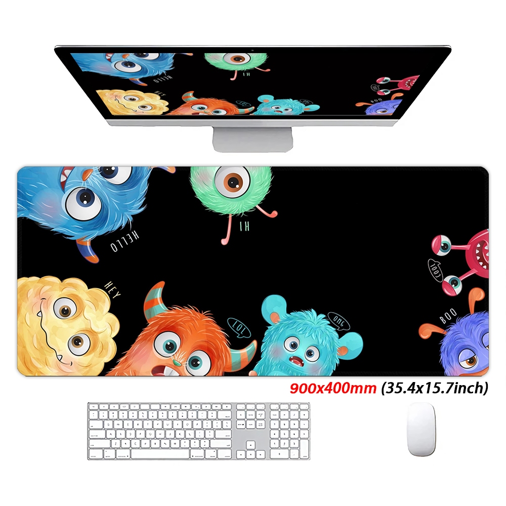 Mouse Pad A Group Of Cute Monster Desk Mat Waterproof Anti-Slip ...
