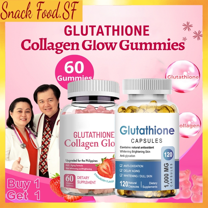 Glutathione Collagen Glow Gummies NATURE GLOW Gluta Anti-Aging ...