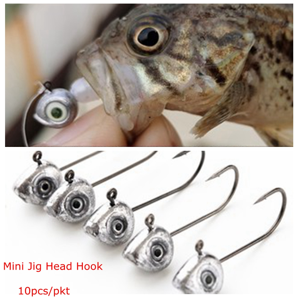 10pcs/pkt Mini Jigging Lead Hook 0.5g 1g 2g 3g 5g 3D Eyes Fishing Jig ...