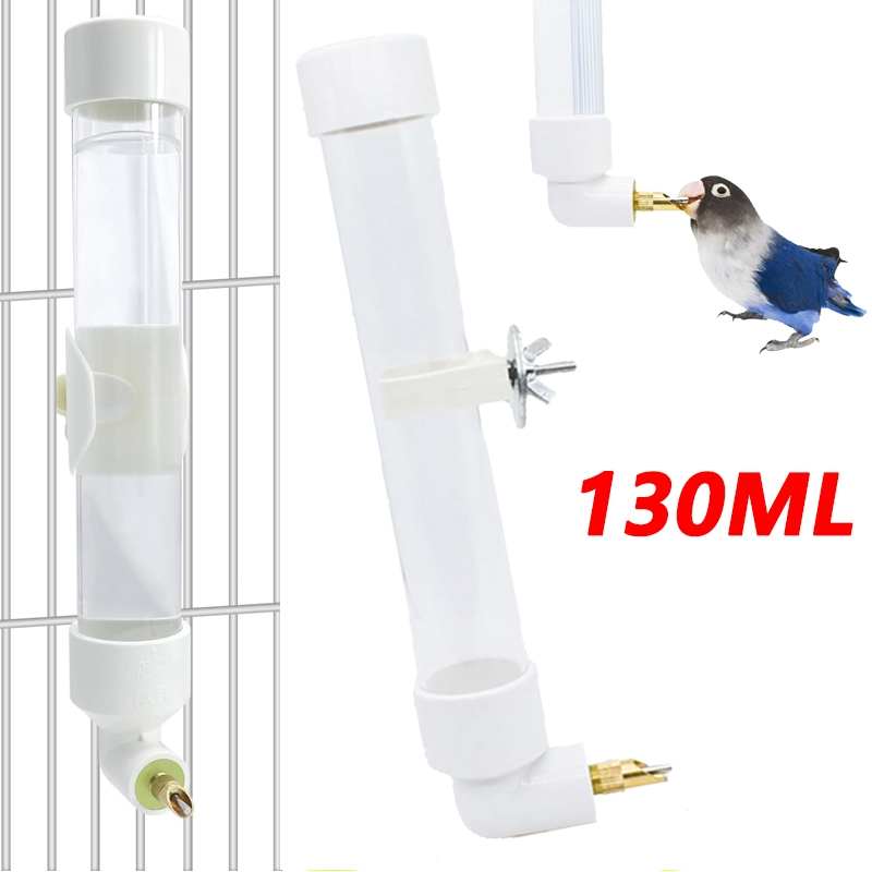 130ML Bird drinker Water drinking bottle Hanging automatic feeder cage ...