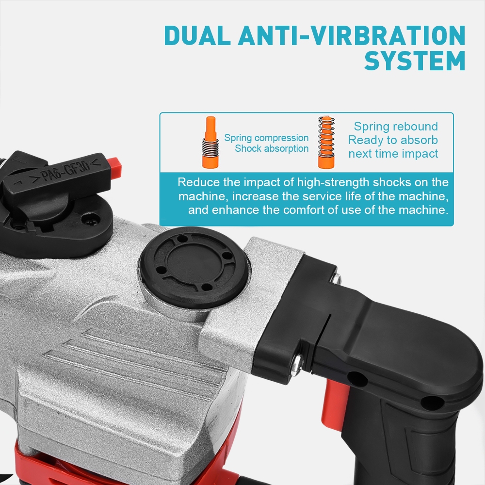 Rotary Hammer Drill Heavy Duty 7000w 220v Electric Demolition Chipping ...