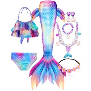 Mermaid Tail for Kid with Monofin,Halloween Mermaid Costume for Kids ...