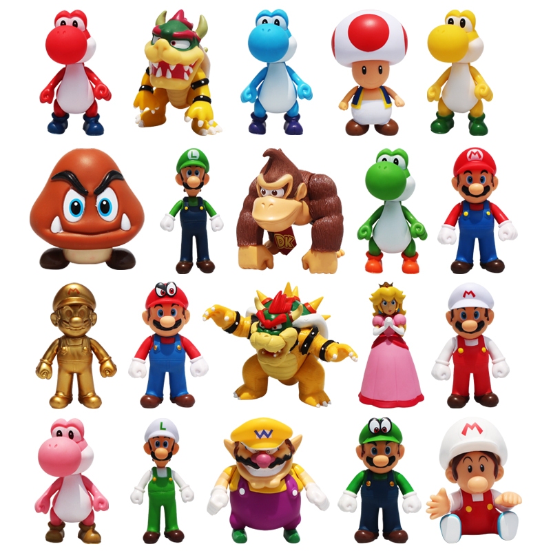 47 Style Game Super Mario Odyssey Figure Mario Luigi Bowser Koopa Yoshi ...