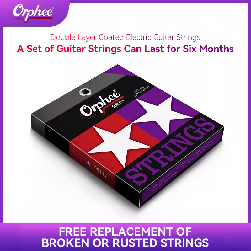 Orphee Guitar Strings Double-Layer Coated Rust-Proof Acoustic Guitar ...