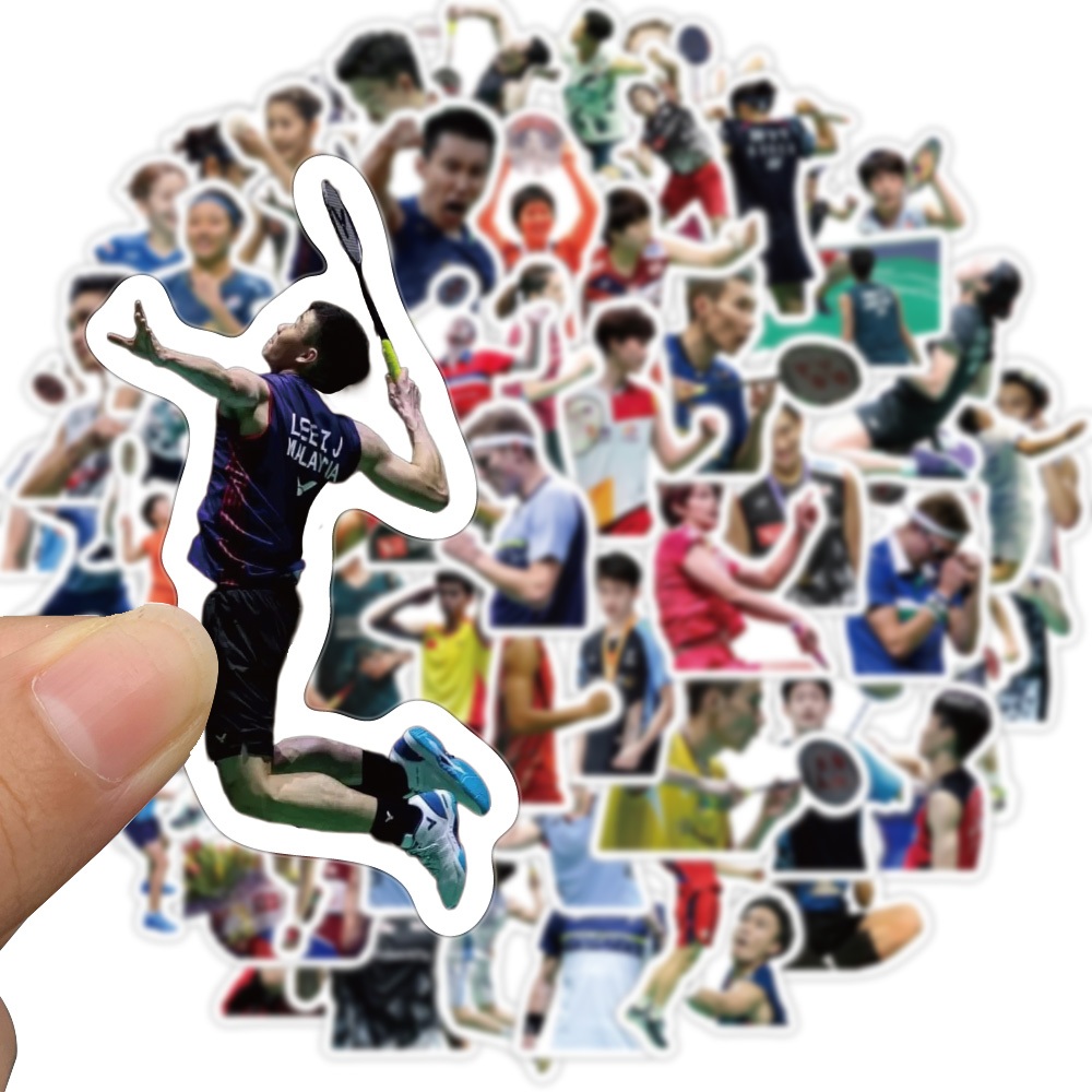 [Large Sticker]63pcs Badminton Star Sticker for Stationery Decorative ...