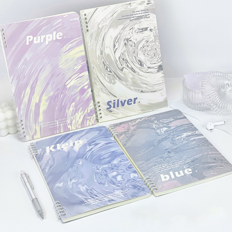 A5 Spiral Notebook 60 Sheets Hard-cover Journal Notepad Thick Line ...