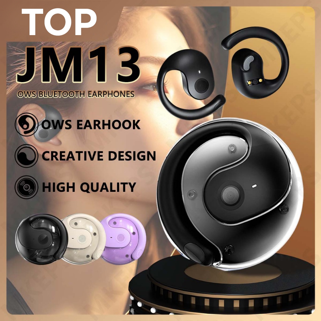 TOP JM13 OWS Earbuds Wireless Bluetooth Headphone With Mic Fashion Sports  Waterproof Earphones