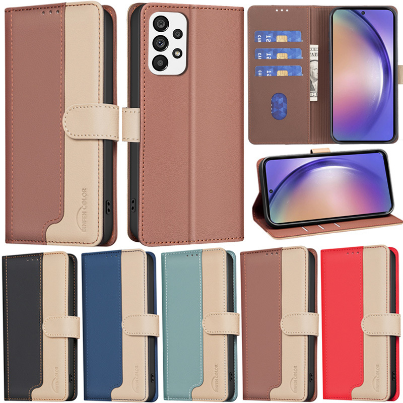 Leather Samsung A72 Flip Cover Case Luxury Casing For Samsung
