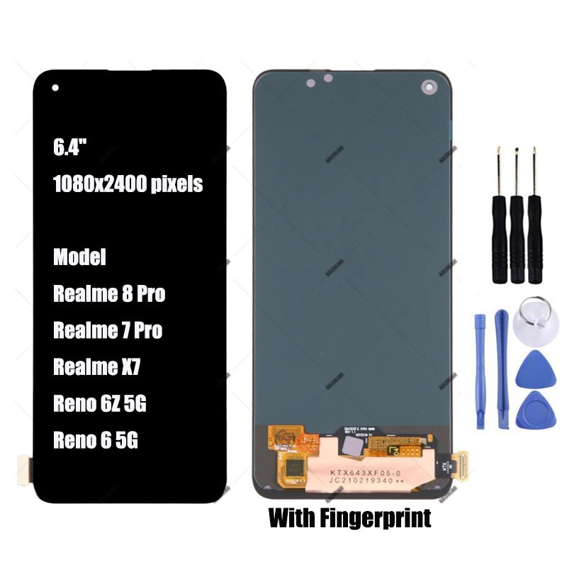 For OPPO A94 F19 F19 Pro Reno 4se 6 4G 6Z 5g Realme 7 Pro 8 Pro X7 LCD ...