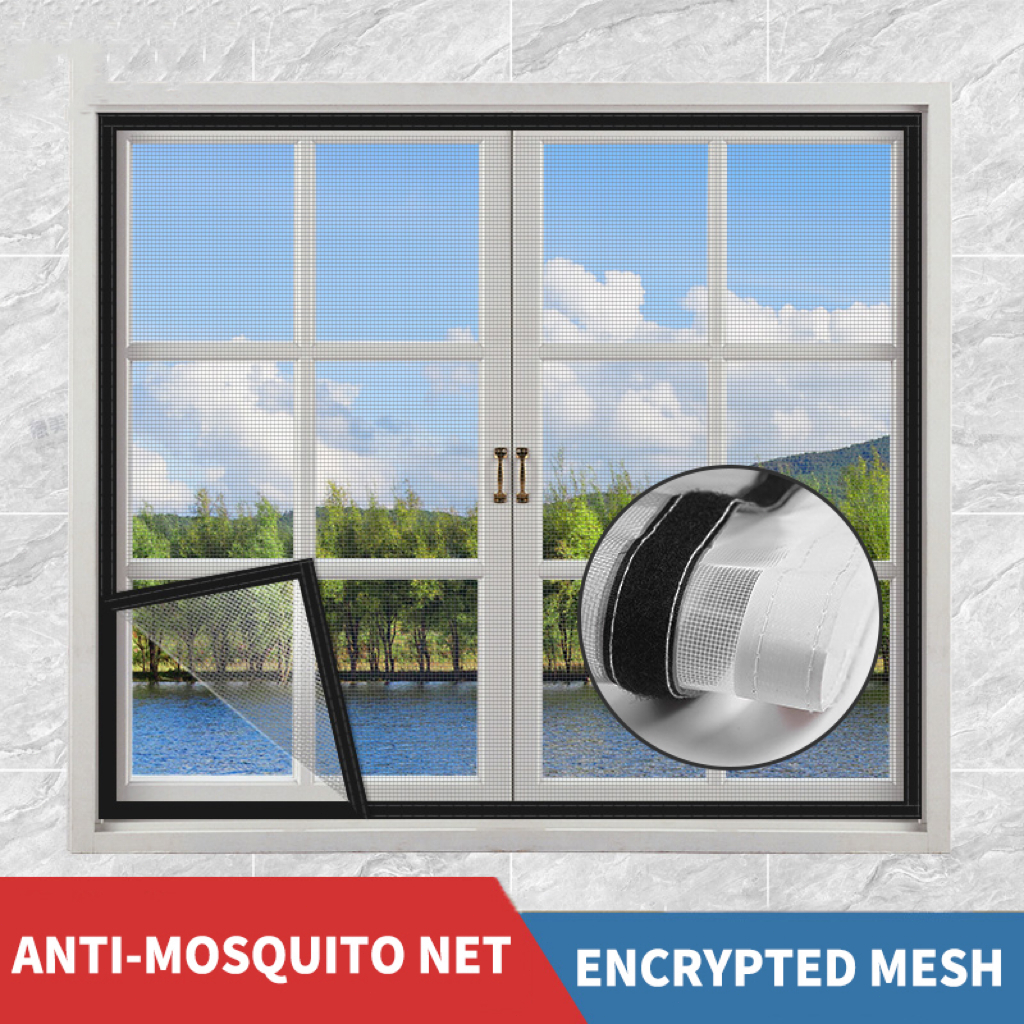 Velcro window net household simple anti mosquito gauze detachable ...