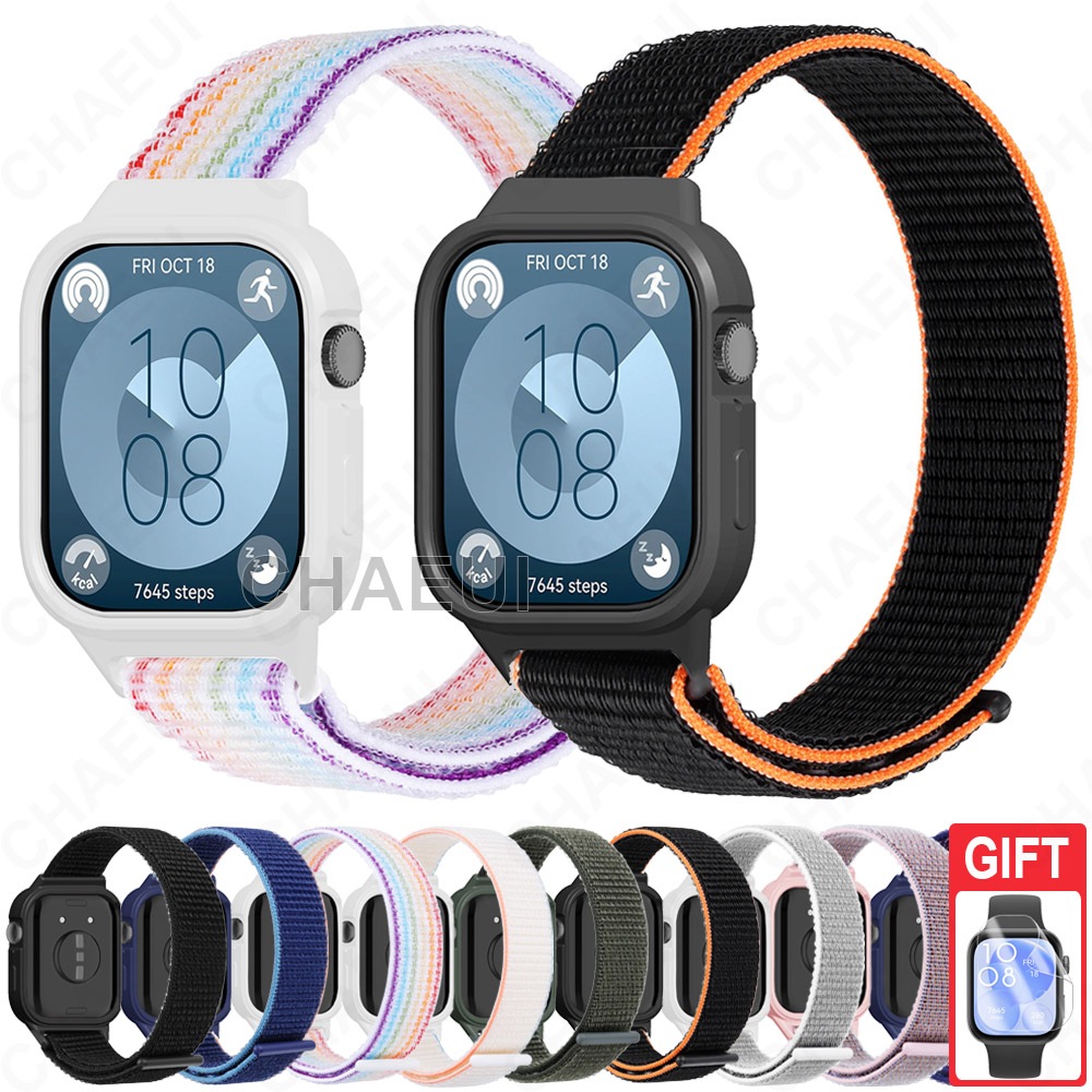 Nylon Strap with Case Accessories Bracelet Replacement for Huawei Watch