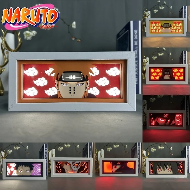 Japan 3D Anime Light Box Cartoon one piece DRAGON BALL NARUTO jojo ...