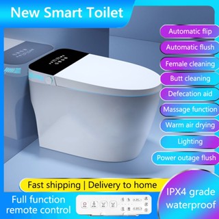 Smart Toilet Bowl Set With Water Tank Booster Pump Flush No Water 