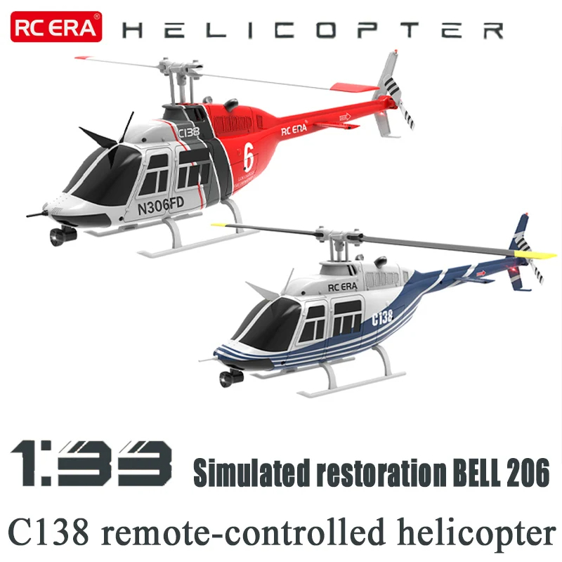 Wheelfun Bell206 RC Hubschrauber - 1:33 Modell Mit 6-Kanal Fernsteuerung