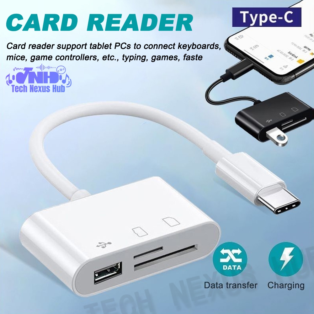 3in1 TF/SD Card Reader Camera Adapter Type-C Quick read Adapter ...