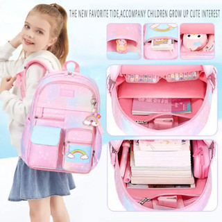 NEW Side Door Rainbow School Bag For kids Girl Waterproof Girls School ...