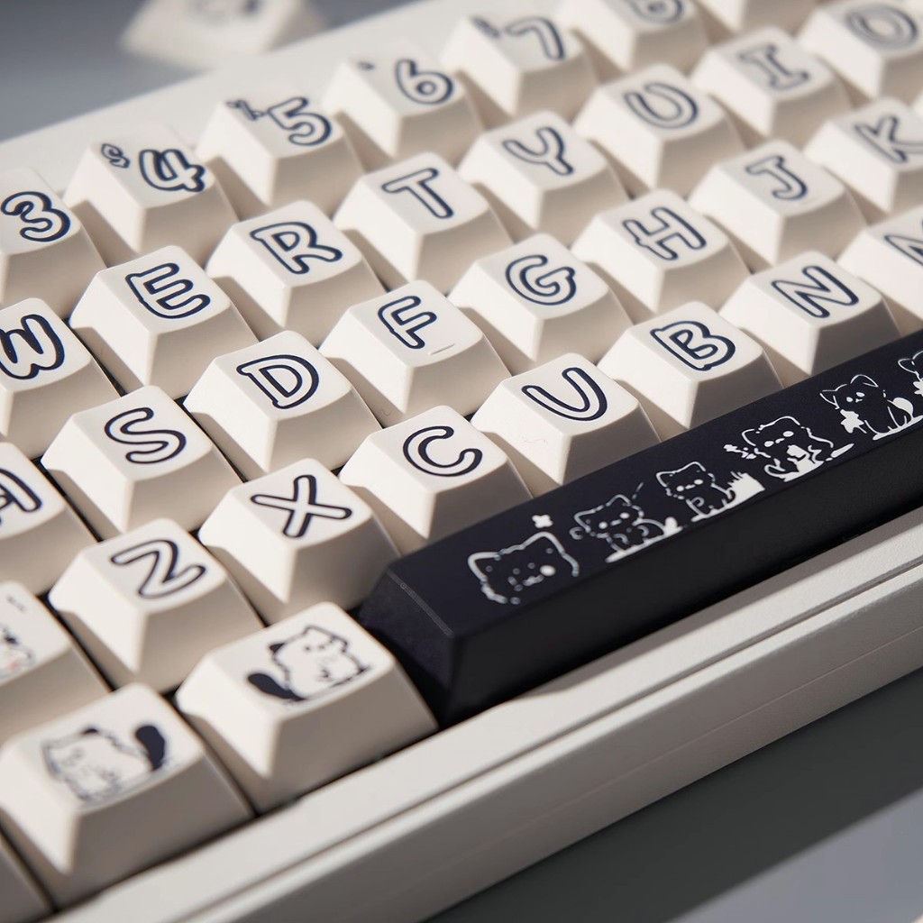 148 Keys Graffiti Cat Keycap Cherry Profile Keycaps PBT Dye Sublimation ...