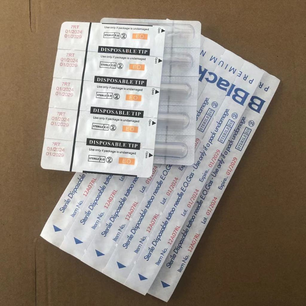 10pcs [RL+RT]Tattoo Ne dle and Tips Set Disposable Complete Size Tattoo ...