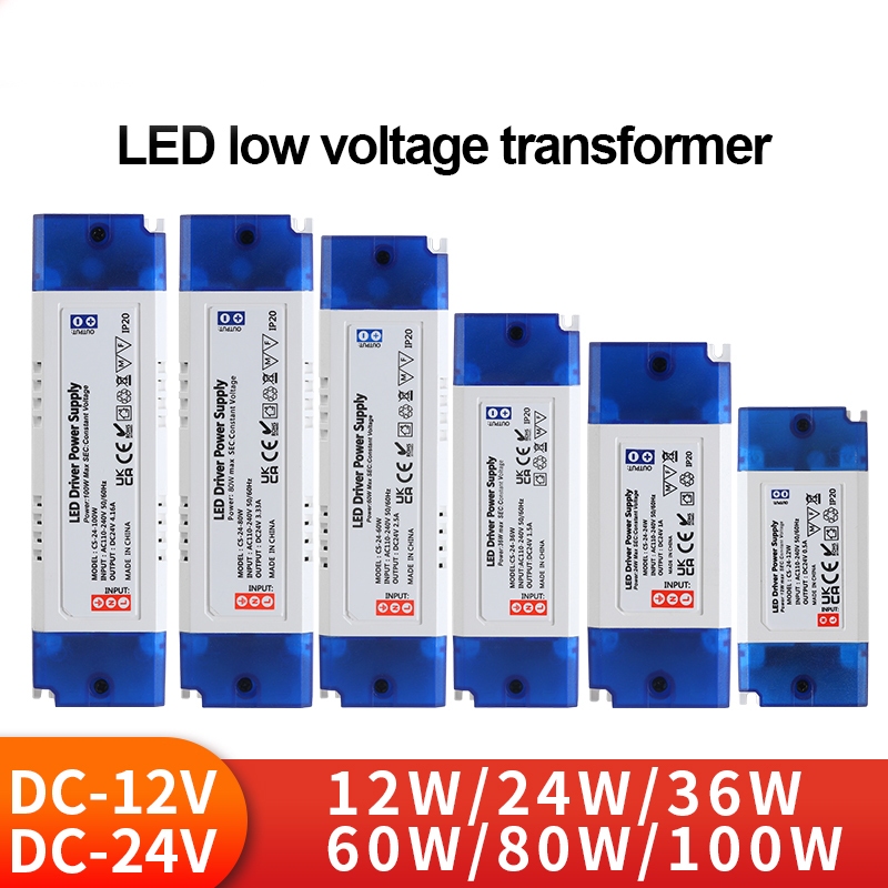 AC to DC12V 24V LED Transformer, 12W 24W 36W 60W 100W LED Driver Power ...