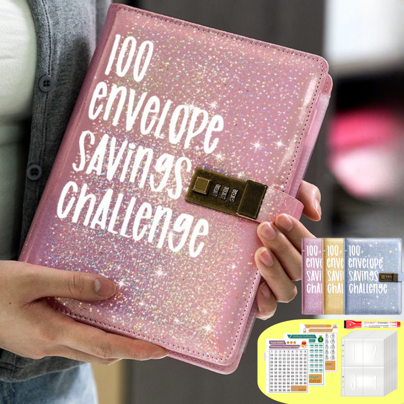 100 Envelope Challenge Binder Couple Challenge Event Notepad Budget ...